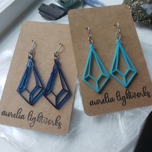 Acrylic gem drop earrings